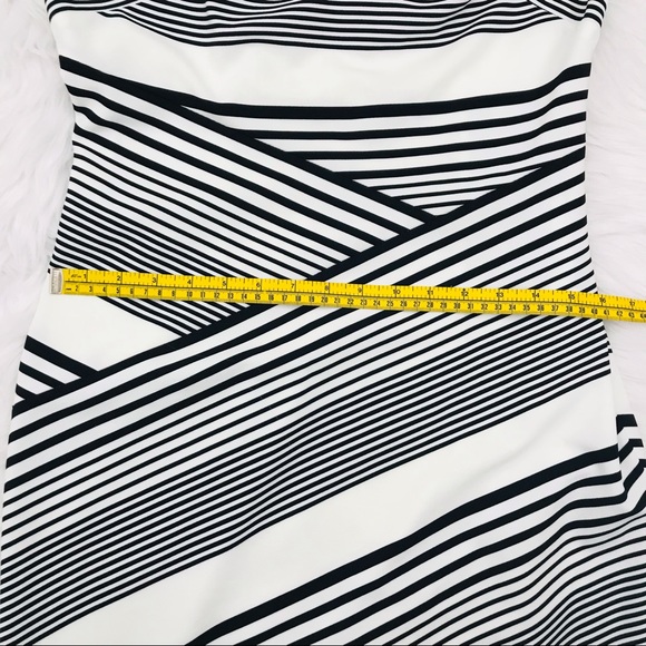 Lauren Ralph Lauren Black White Stripped Boat Neck Dress - Picture 8 of 10